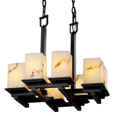 LumenAria Montana 8-Light Zig Zag Chandelier by Justice Design Group - Starlight Lighting USA and Canada